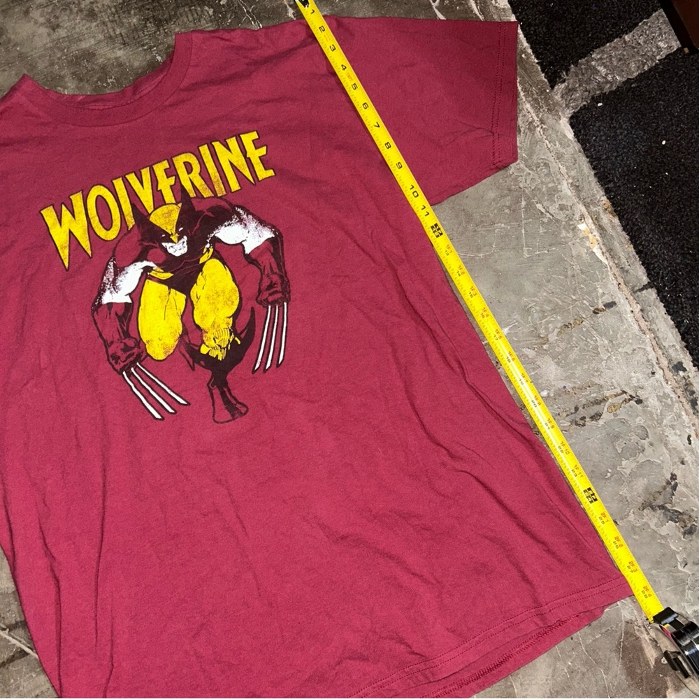 MEDIUM Vintage Burgundy Red Wolverine Marvel Comics graphic tee - Picture 6 of 7